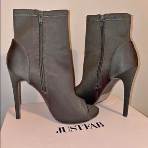 Just Fab Open toed ankle boots